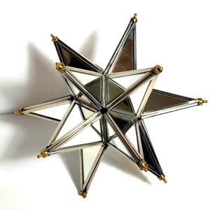 All Mirrored Moravian Star 14 Points Vintage Approximately 10 inches